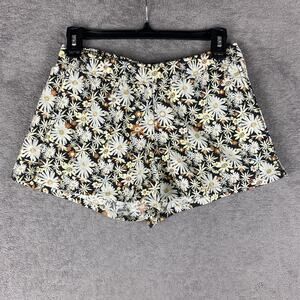Patagonia Shorts Womens XS Barely Baggies Black Daisy Floral Summer Y2K Festival